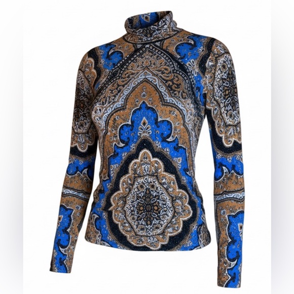 Free People Eclipse Combo Turtleneck Raglan Sleeve Stretch Long Sleeve Top M - Picture 3 of 10